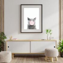 Quadro Gatinho Bubble Gum - 60X48Cm