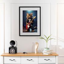 Quadro Gatinho Roqueiro - 60x48cm