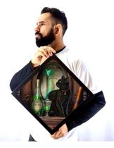 Quadro Gato Absinth Wicca Arte Forma Geométrica Decoração Quadro Gato Absinth Wicca Arte Forma Geométrica Decoração