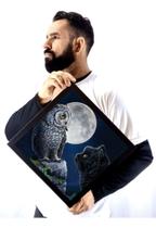 Quadro Gato & Coruja Wicca Mística Arte Forma Geométrica