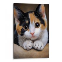 Quadro Gato de Olhos Encantadores e Curiosos