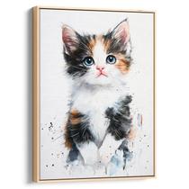 Quadro Gato de Olhos Profundos e Serenos