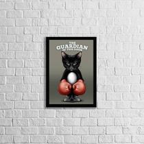 Quadro Gato The Guardian 33x24cm - com vidro