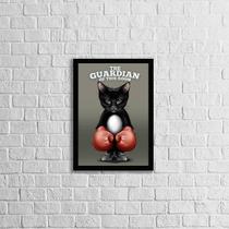 Quadro Gato The Guardian 45x34cm - com vidro