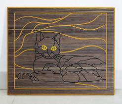 Quadro gato vitral Quadro gato vitral