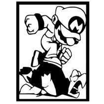 Quadro Geek Decorativo Super Mario Vazado em MDF
