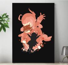Quadro Genshin Impact Personagens Placa Decorativa Game Anime MDF 20x28cm