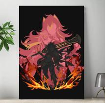 Quadro Genshin Impact Personagens Placa Decorativa Game Anime MDF 20x28cm