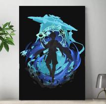 Quadro Genshin Impact Personagens Placa Decorativa Game Anime MDF 20x28cm