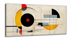 Quadro Geometrico Abstrato em Tecido Canvas 130x60 cm Quadro Geometrico Abstrato em Tecido Canvas 130x60 cm