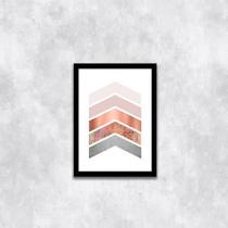 Quadro Geométrico Setas Degradê 24X18Cm