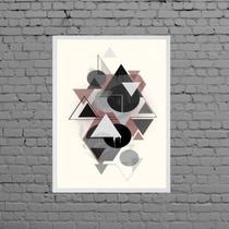 Quadro Geométrico Triângulos E Bolas 45X34Cm Quadro Geométrico Triângulos E Bolas 45X34Cm