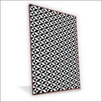 Quadro Geométricos Preto &amp Branco Canvas Sem Vidro
