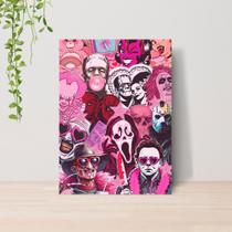 Quadro Ghost Face Panico Terror A4 Placa MDF 03