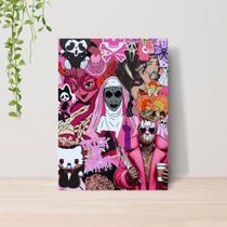 Quadro Ghost Face Panico Terror A4 Placa MDF 05