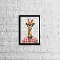 Quadro Girafa Intelectual 45x34cm - com vidro Quadro Girafa Intelectual 45x34cm - com vidro