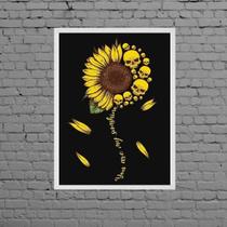 Quadro Girassol Caveiras My Sunshine 45X34Cm