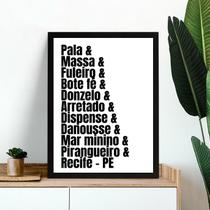 Quadro Gírias De Recife - Pernambuco 45x34cm Quadro Gírias De Recife - Pernambuco 45x34cm