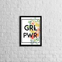 Quadro Girl Power 33x24cm - com vidro Quadro Girl Power 33x24cm - com vidro