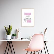 Quadro Girls just wanna be CEO 43x30 Filete Marfim Moldura Filete, Marfim