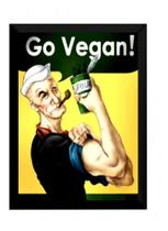 Quadro Go Vegan Arte Popeye Vegano Decorativo Quadro Go Vegan Arte Popeye Vegano Decorativo