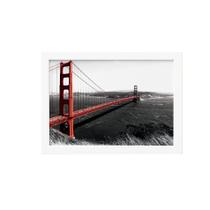 Quadro Golden Gate São Francisco Foto Moldura Branca 33x43cm