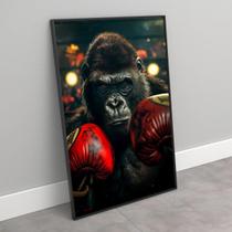 Quadro Gorila Do Boxe - 70X50Cm