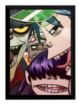 Quadro Gorillaz Banda Virtual Rock Arte Moldura 42x29cm Quadro Gorillaz Banda Virtual Rock Arte Moldura 42x29cm