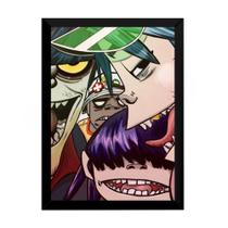 Quadro Gorillaz Banda Virtual Rock Arte Poster Moldurado Quadro Gorillaz Banda Virtual Rock Arte Poster Moldurado