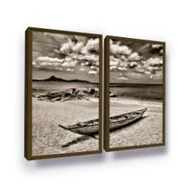 Quadro Grande Decorativo Barco Paisagem Praia Moldura Quadro Grande Decorativo Barco Paisagem Praia Moldura