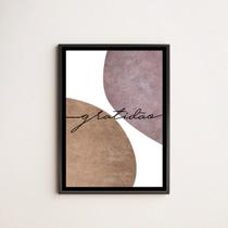 Quadro Gratidão Abstrato Roxo 33x24cm - com vidro