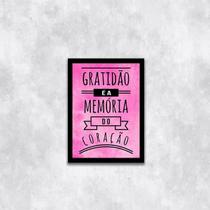 Quadro Gratidão É A Memória Do Coração 33X24Cm Moldura Preta Quadro Gratidão É A Memória Do Coração 33X24Cm Moldura Preta