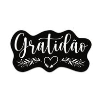 Quadro Gratidão Madeira 35X18cm Corte a Laser Decorativa