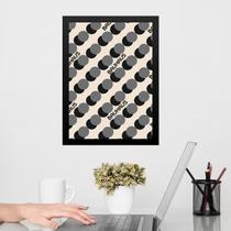 Quadro Grey Bauhaus Vintage Poster Scrolling Dots 33X24Cm