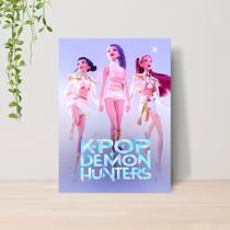 Quadro Guerreiras do Kpop Saja Boys A4 Placa MDF 004
