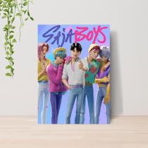 Quadro Guerreiras do Kpop Saja Boys A4 Placa MDF 009