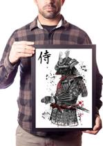 Quadro Guerreiro Samurai Arte Armadura