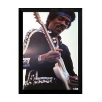 Quadro Guitarra Jimi Hendrix Rock Poster Com Moldura