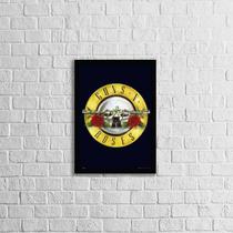 Quadro Guns N' Roses 24x18cm - com vidro - Quadros On-line