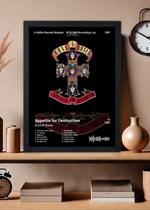 Quadro Guns N' Roses Appetite for Destru. (Dark) Com Vidro Tamanho:21cm x 30cm (A4) Quadro Guns N' Roses Appetite for Destru. (Dark) Com Vidro Tamanho:21cm x 30cm (A4)