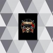 Quadro Guns N' Roses Caveira 24x18cm - com vidro