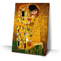 Quadro Gustav Klimt O Beijo Arte Abstrata para Sala Canvas Quadro Gustav Klimt O Beijo Arte Abstrata para Sala Canvas