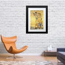 Quadro Gustavo Klimt - O Abraço - 60x48cm Quadro Gustavo Klimt - O Abraço - 60x48cm
