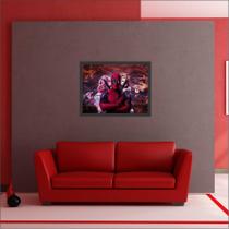 Quadro Harley Quinn Arlequina Deadpool Com Moldura T5