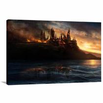 Quadro Harry Potter Hogwarts decorativo Tela em Tecido