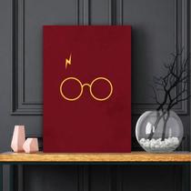 Quadro Harry Potter Óculos decorativo Tela de Tecido Quadro Harry Potter Óculos decorativo Tela de Tecido