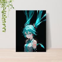 Quadro Hatsune Miku Vocaloid A4 Placa MDF 010 Quadro Hatsune Miku Vocaloid A4 Placa MDF 010