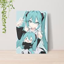 Quadro Hatsune Miku Vocaloid A4 Placa MDF 012