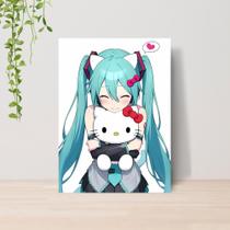 Quadro Hatsune Miku Vocaloid A4 Placa MDF 013