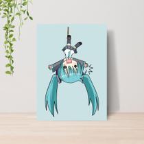 Quadro Hatsune Miku Vocaloid A4 Placa MDF 014